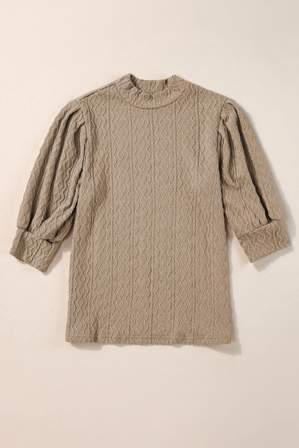Aralyn Textured Ruched Puff Sleeve Top