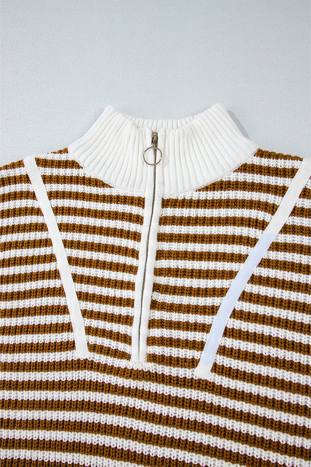 Nylah Striped Half-Zip Sweater