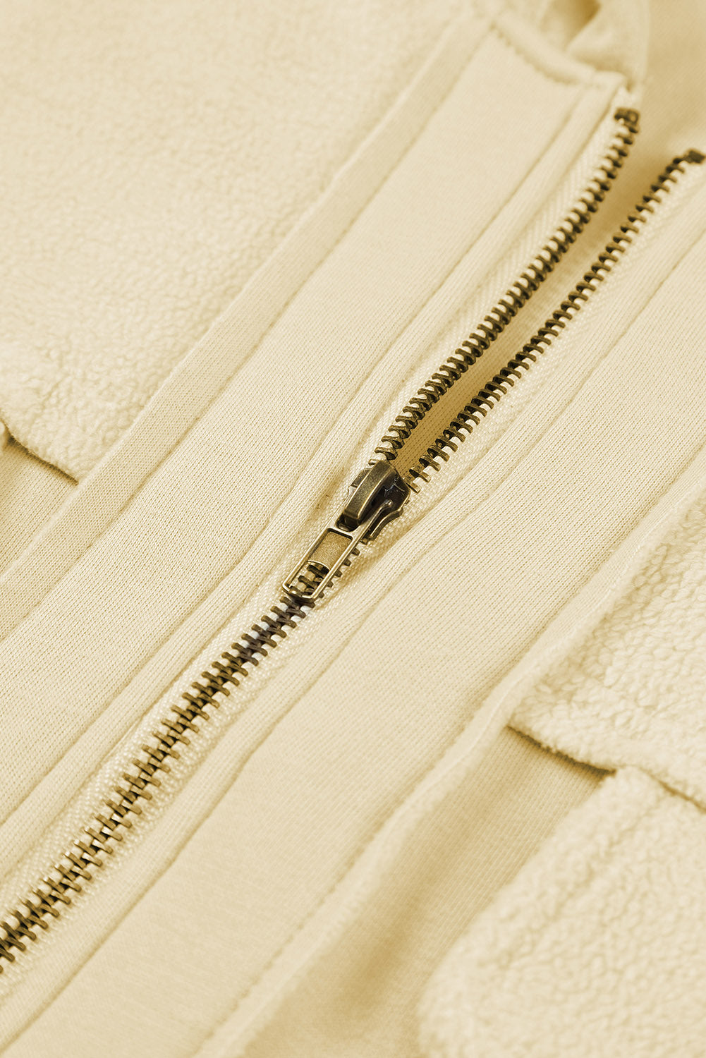 Flap Pockets Bishop Sleeve Zip Up Hoodie