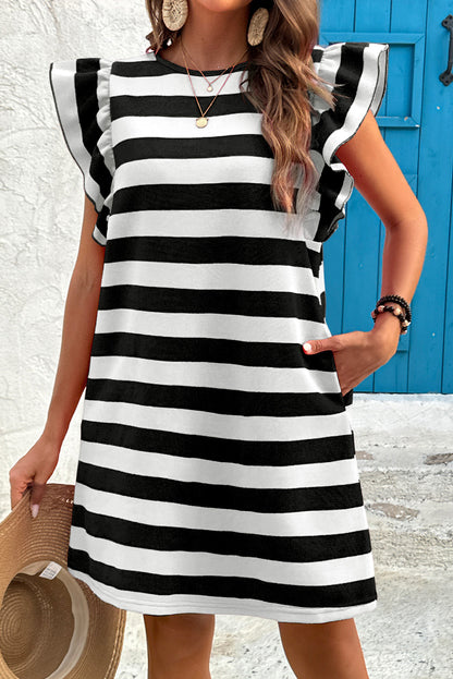 Aven Flutter Sleeve Mini Dress