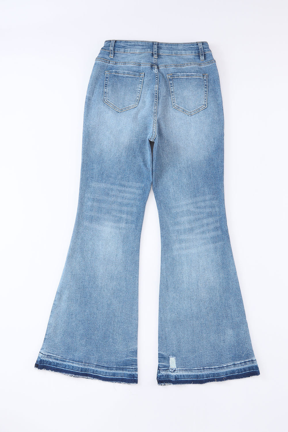 Icy Blue High Waisted Bell Bottom Jeans