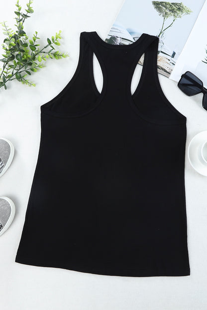 Scoop Neck Solid Tank Top