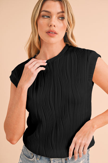 Hailey Wavy Textured Top