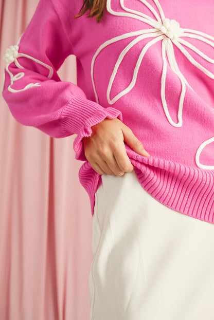 Nina Bow Drop Sleeve Sweater