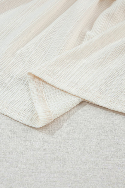 Smocked V-Neck Flutter Sleeve Blouse
