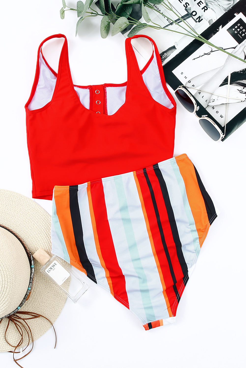Nerina Square Neck Floral Print Tankini Swimsuit