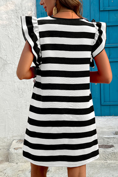 Aven Flutter Sleeve Mini Dress