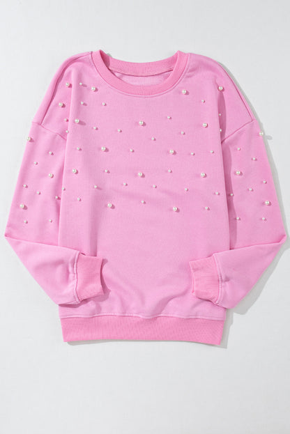 Ribbed Round Neck Sweatshirt