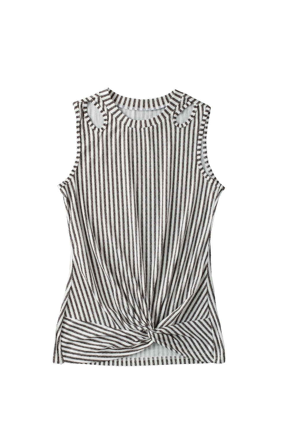 Striped Cutout Twist Front Tank Top