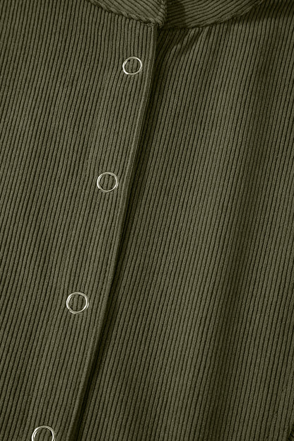 Corduroy Empire Waist Lantern Sleeve Dress