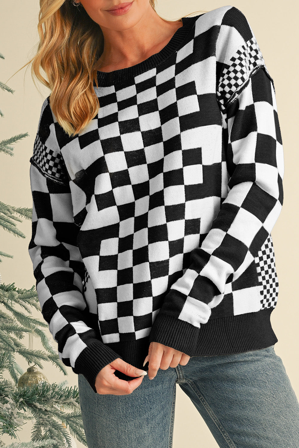 Kaya Checkered Sweater