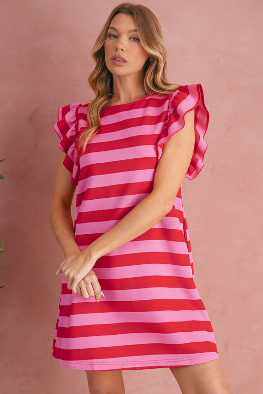 Aven Flutter Sleeve Mini Dress