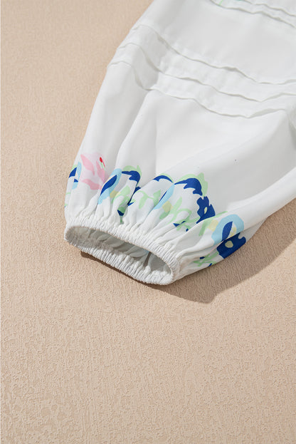 Fiona Floral Tassel Tie V-Neck Mini Dress