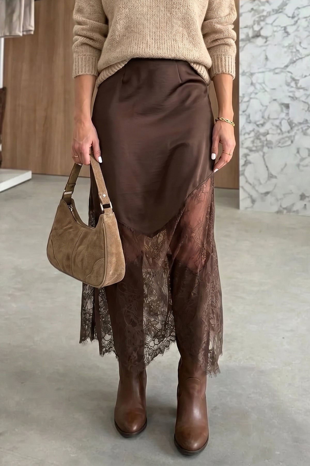 Sienna Lace Shift Skirt