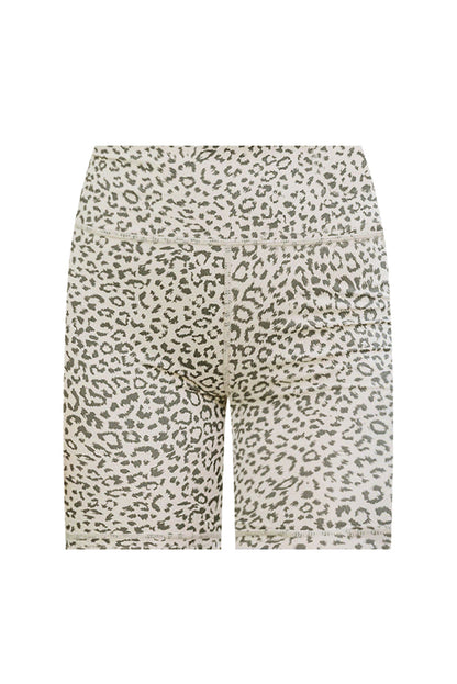 Leopard Print Active Wear Tank & High Waist Shorts Set