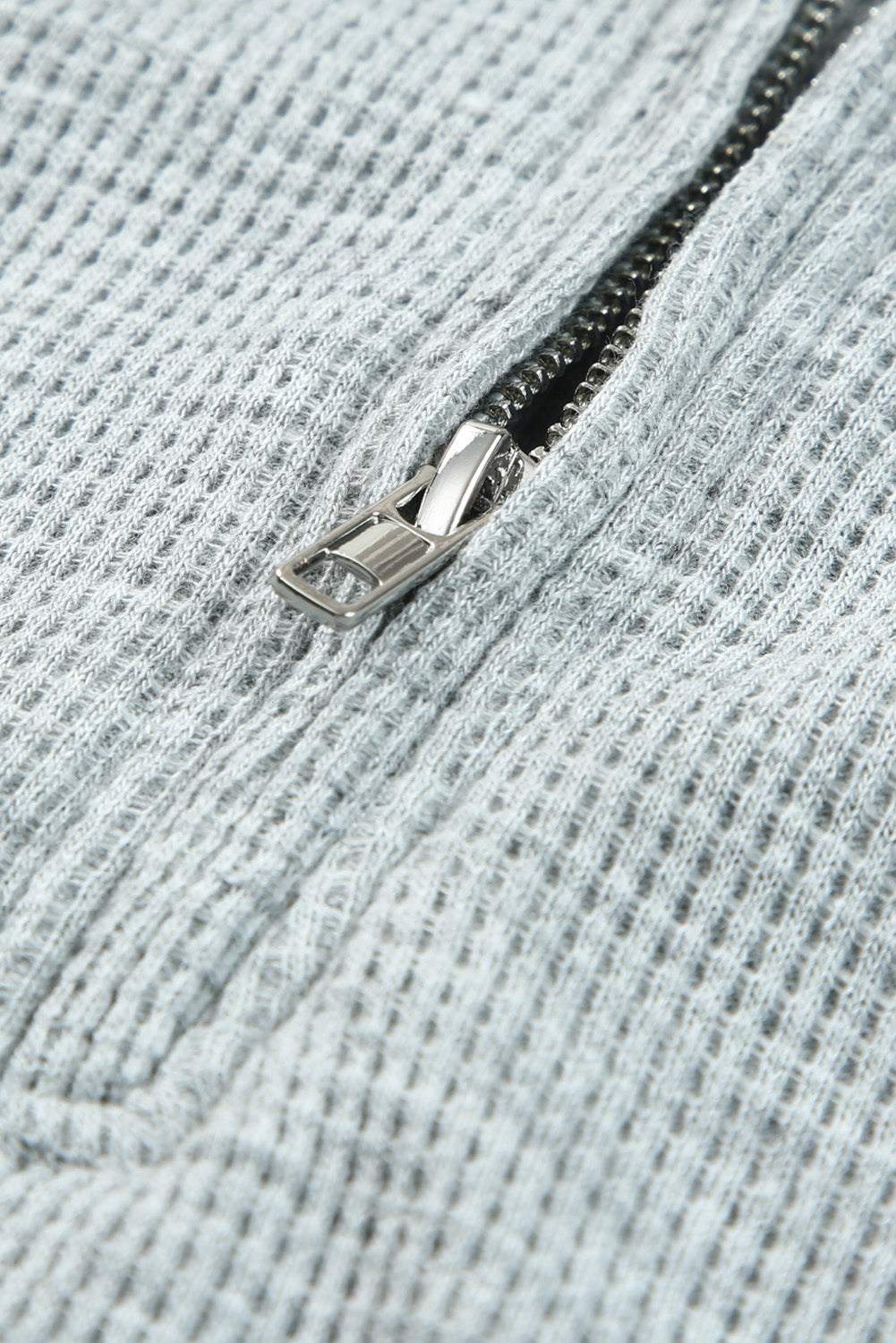 Ribbed Zipper Sweatshirt & High Waist Shorts Set