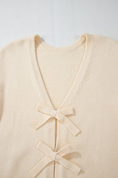 Kira Bow knot Knit Cropped Cardigan