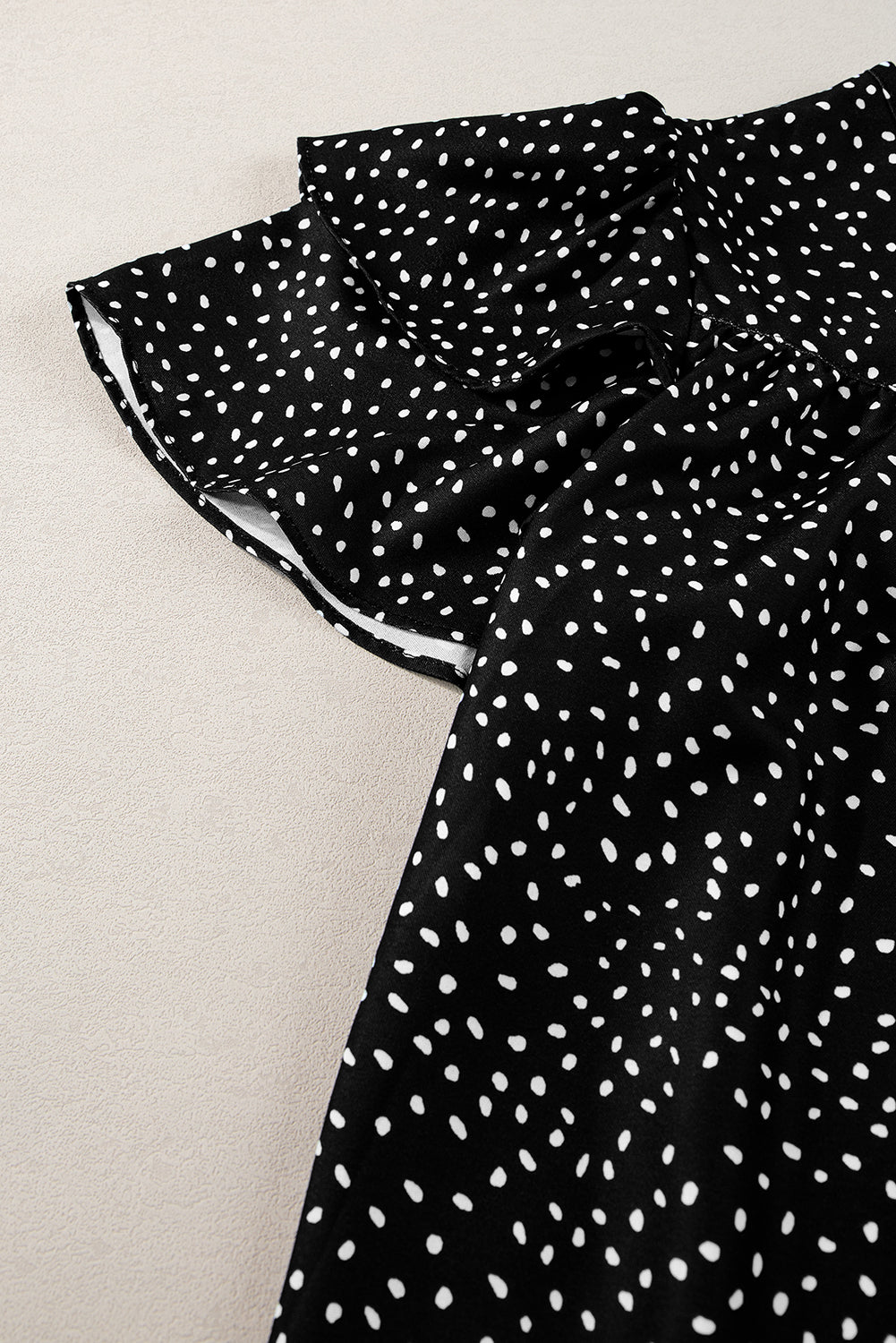 Printed Ruffle Sleeve Blouse