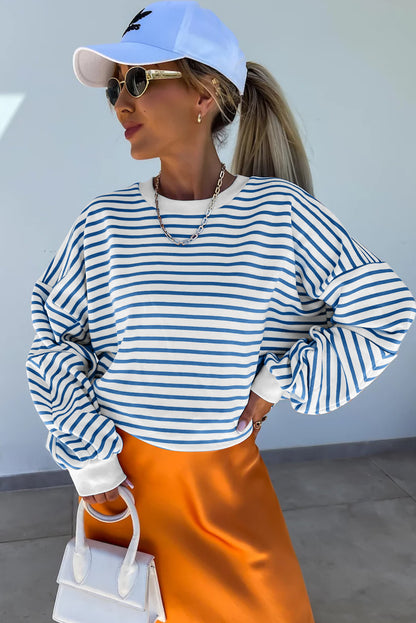 Mia Striped Oversized Sweatshirt