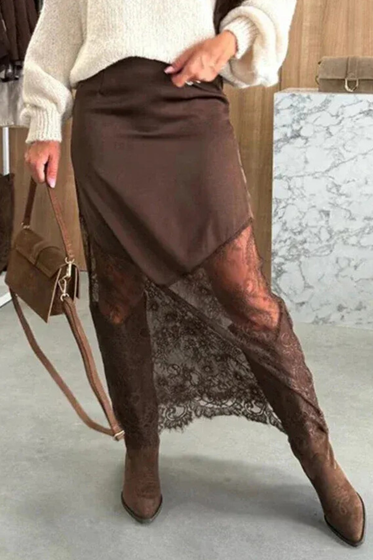 Sienna Lace Shift Skirt