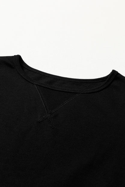 Ruffle Hem Mini Sweatshirt Dress