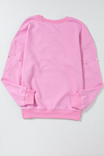 Ribbed Round Neck Sweatshirt