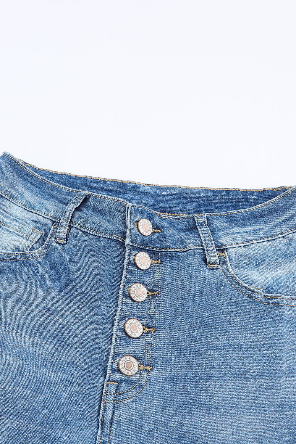 Icy Blue High Waisted Bell Bottom Jeans