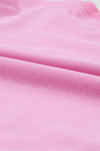 Ribbed Round Neck Sweatshirt