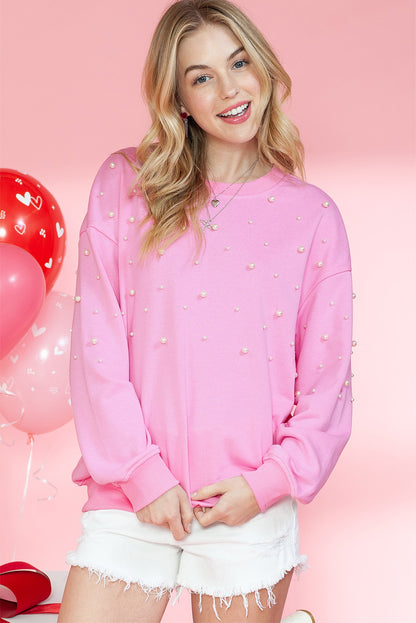 Ribbed Round Neck Sweatshirt