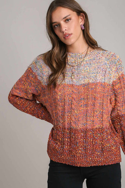 Confetti Colorblock Knit Sweater
