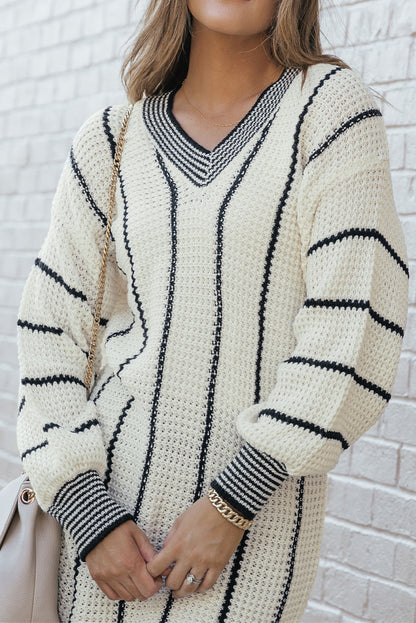 Blair Contrast V-Neck Sweater
