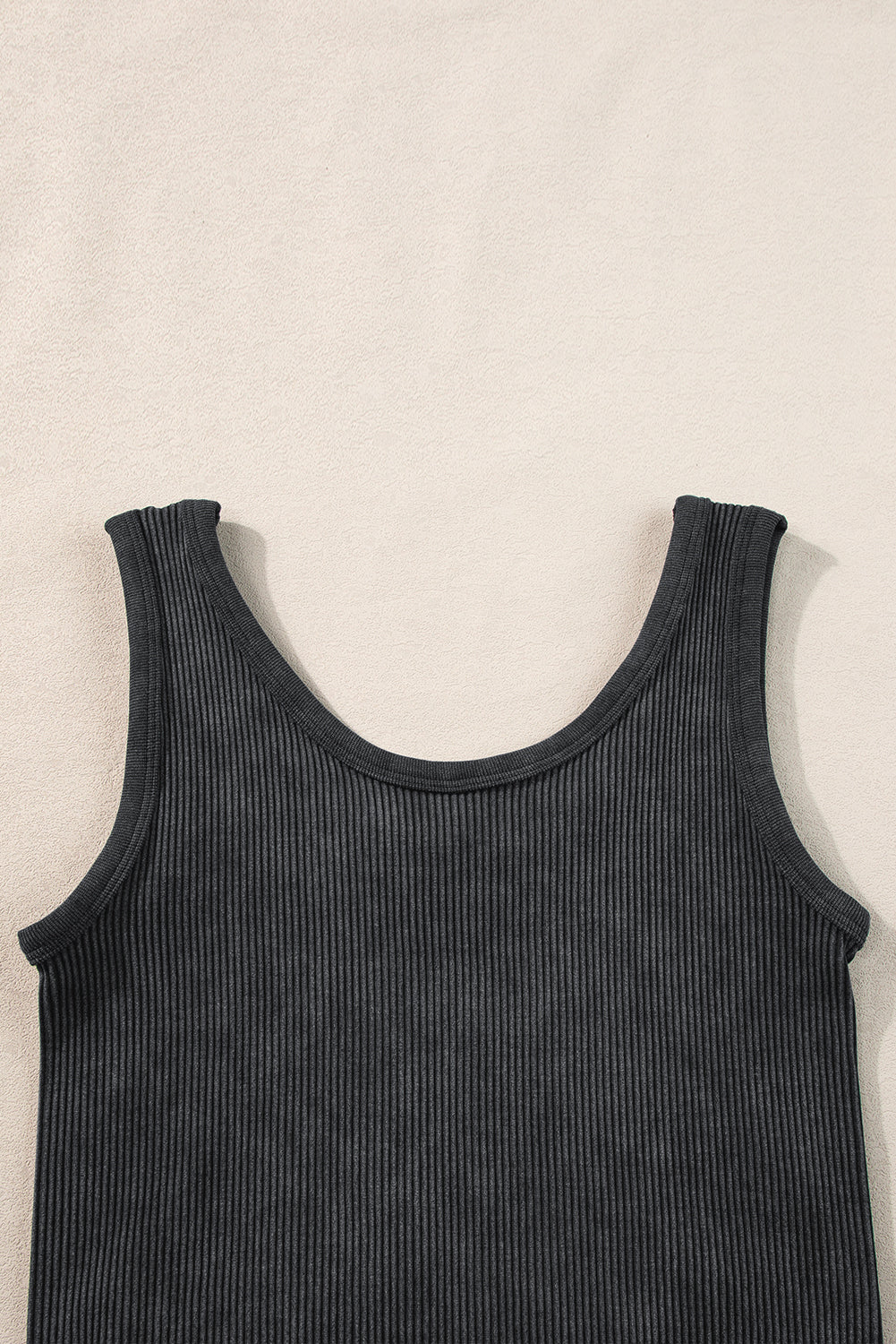 Ribbed Knit Cropped Tank Top