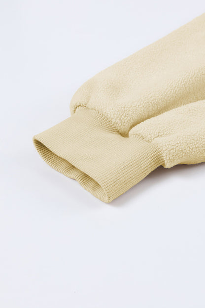 Flap Pockets Bishop Sleeve Zip Up Hoodie