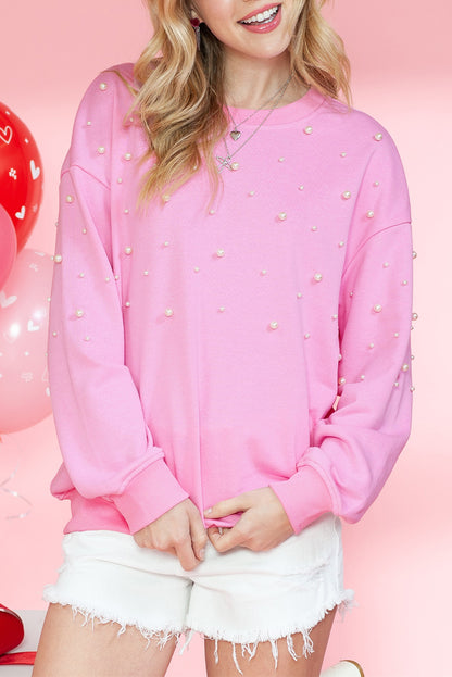 Ribbed Round Neck Sweatshirt