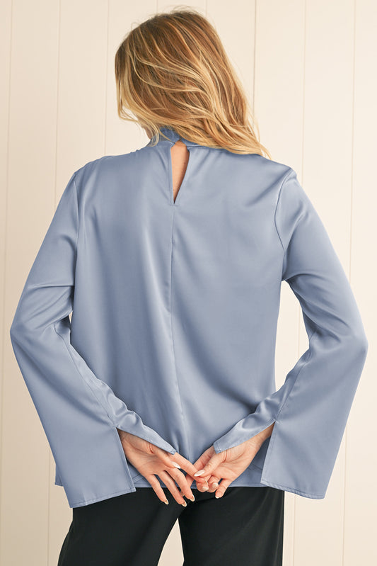 Ivana Asymmetric Satin Blouse