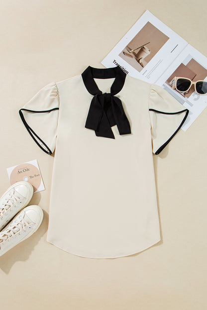 Tiana Bow-knot Tulip Sleeve Blouse