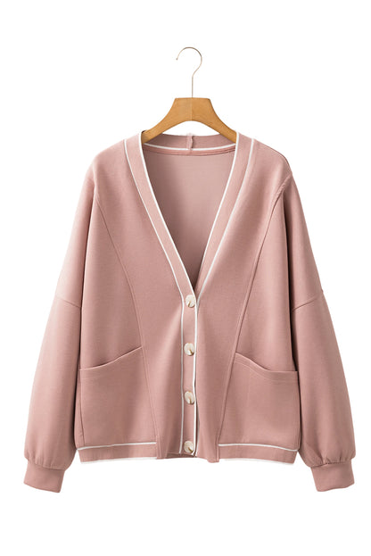Livia Button Down Sweatshirt Cardigan
