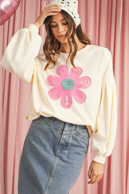 Tinsel Flower Oversized Sweatshirt