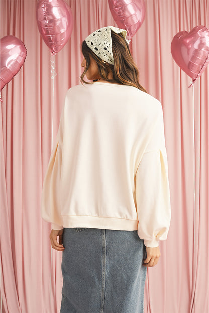 Tinsel Flower Oversized Sweatshirt