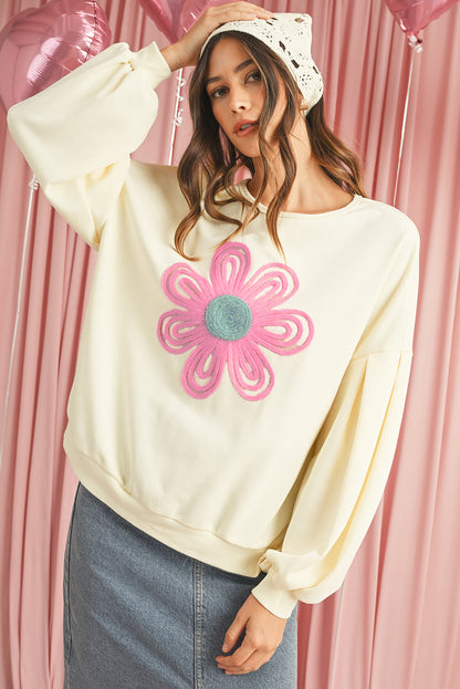 Tinsel Flower Oversized Sweatshirt
