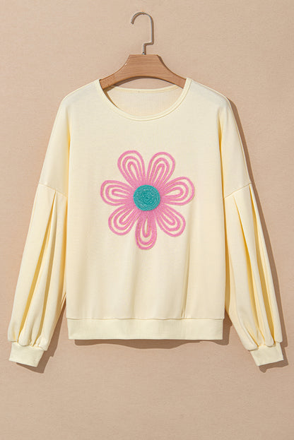 Tinsel Flower Oversized Sweatshirt