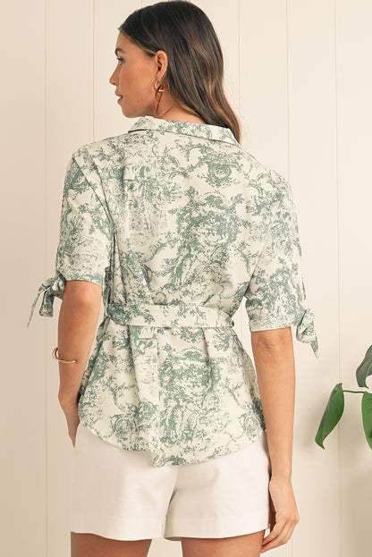 Viridis V-Neck Button Shirt