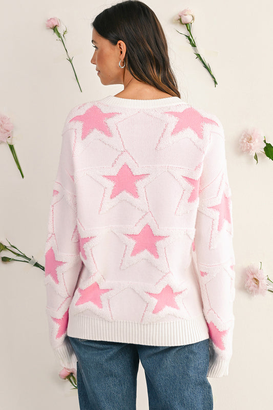Taylor Star Pattern Drop Sleeve Sweater