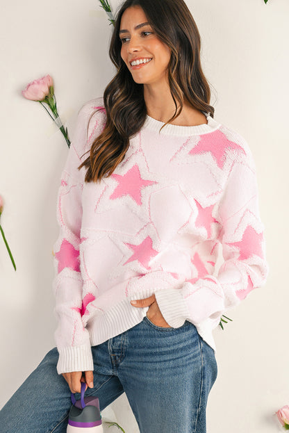 Taylor Star Pattern Drop Sleeve Sweater
