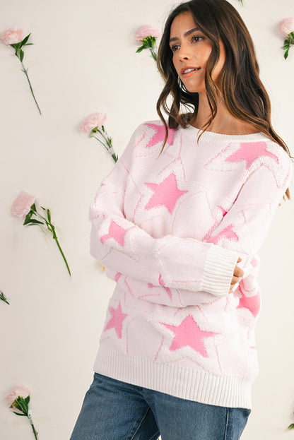 Taylor Star Pattern Drop Sleeve Sweater
