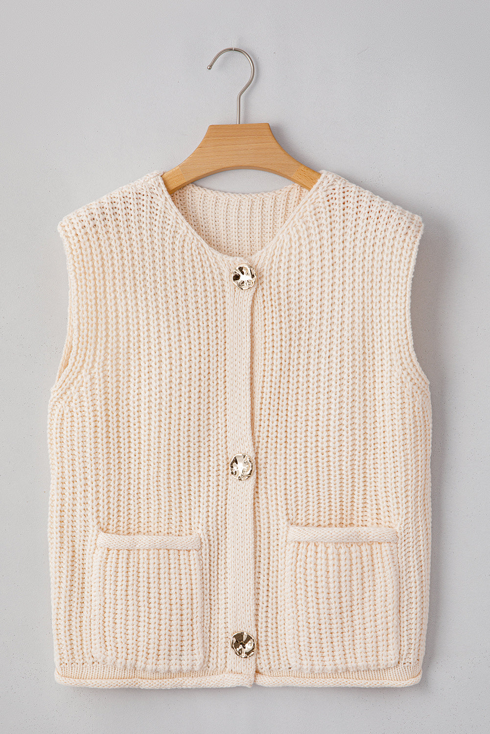 Saphira Knit Buttoned Sweater Vest