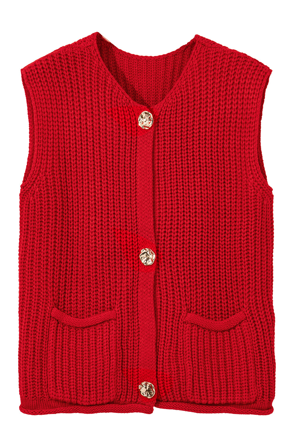 Saphira Knit Buttoned Sweater Vest