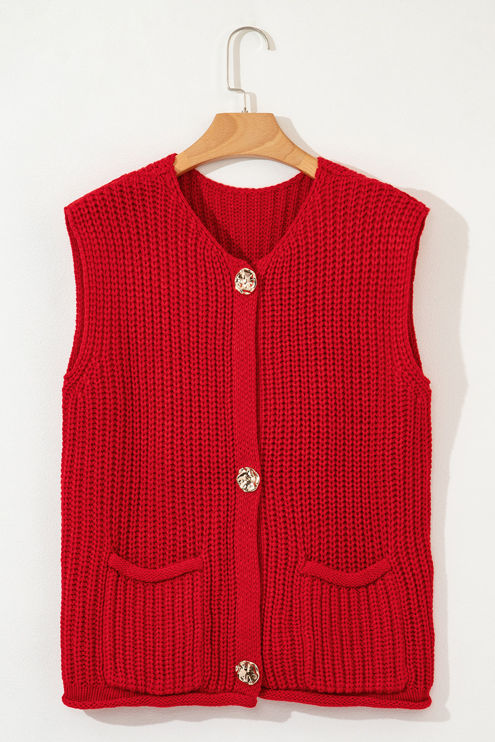 Saphira Knit Buttoned Sweater Vest