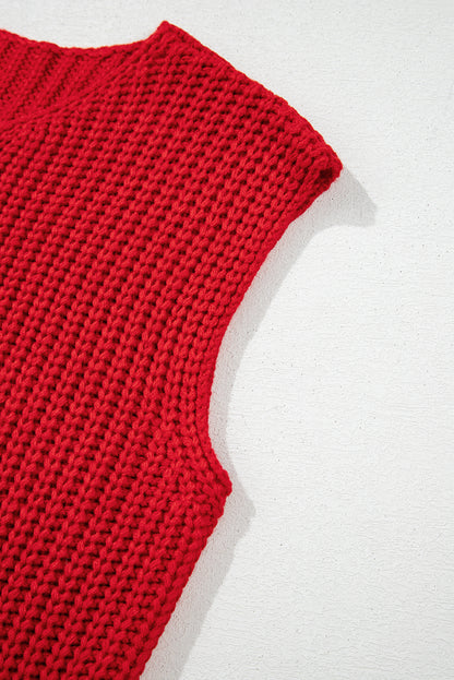 Saphira Knit Buttoned Sweater Vest
