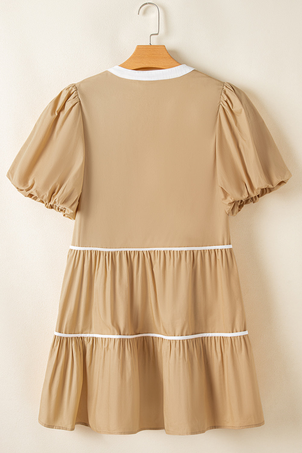 Mehri Knot Front Pleated Tiered Mini Dress